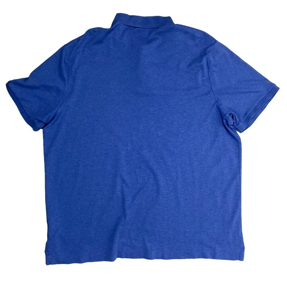 Polo Ralph Lauren Navy Blue Heather Classic Fit Polo Shirt Color Block Pony XXL